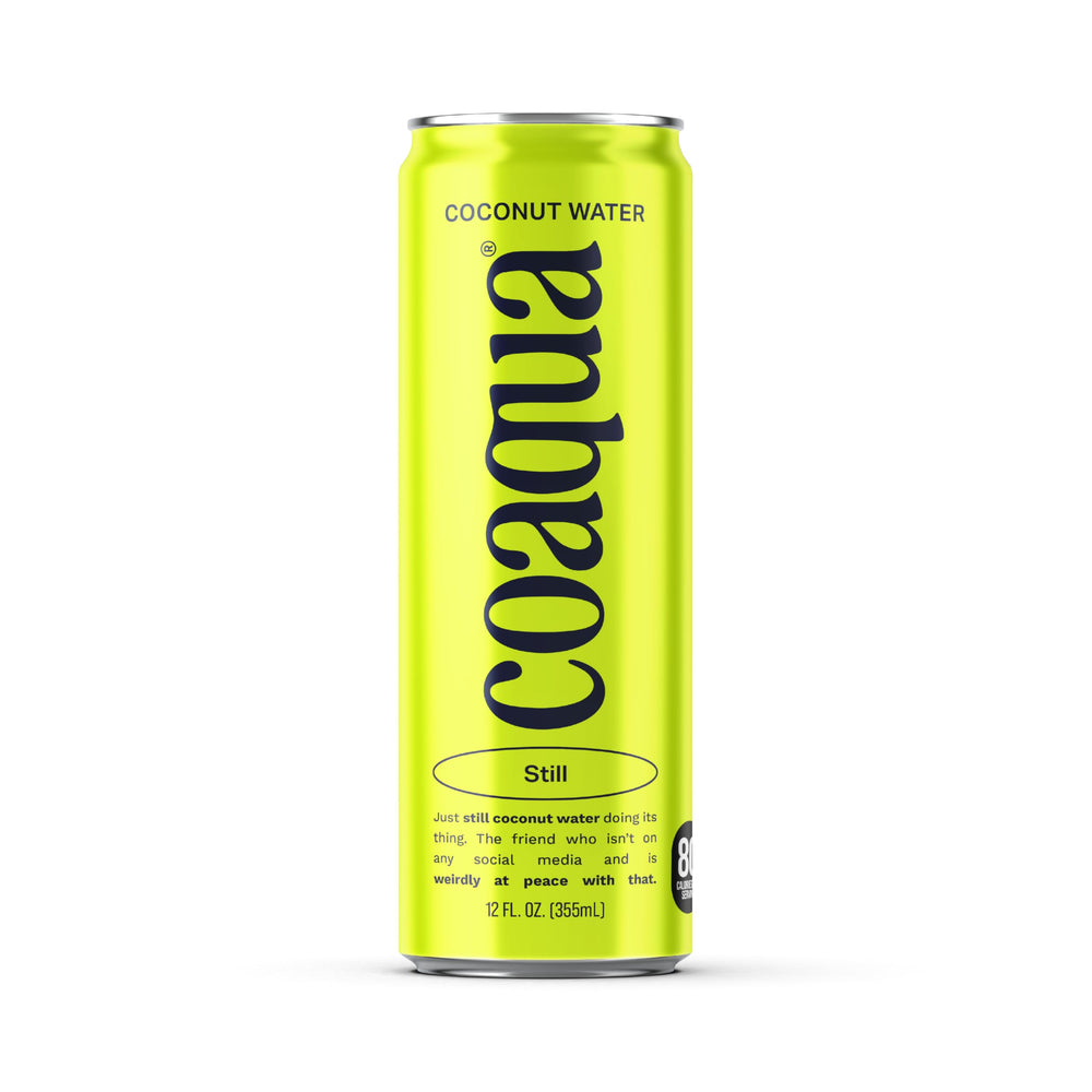 CoAqua lata frontal mostrando marca y diseño, hidratación natural inmediata