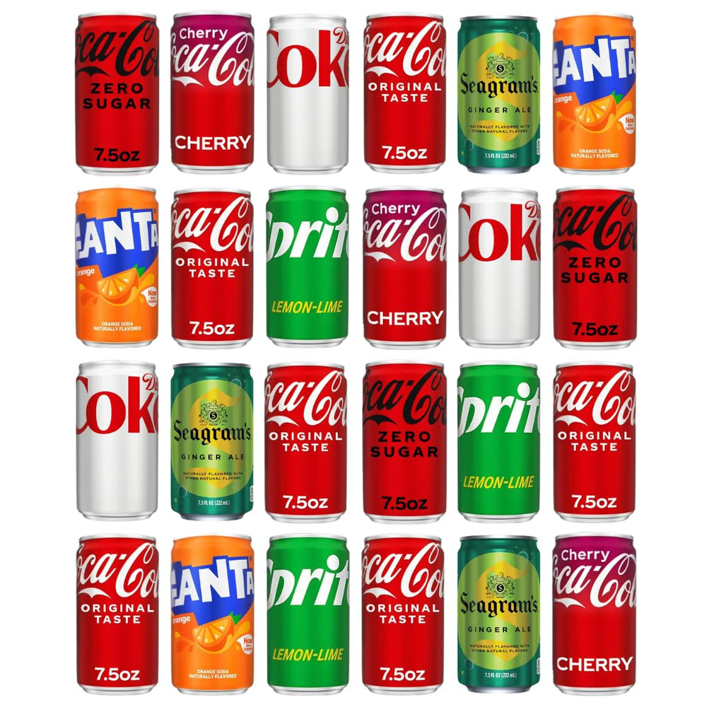 Coca‑Cola frontal del pack mostrando todas las latas y variedad