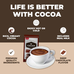 Cocoa Classics textura del polvo de cacao disolución fácil
