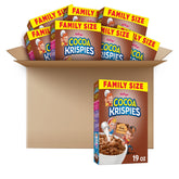 Kellogg's Cocoa Krispies frente de caja mostrando diseño y tamaño