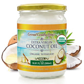 Coconut Country Living tarro frontal mostrando etiqueta y vidrio reciclable