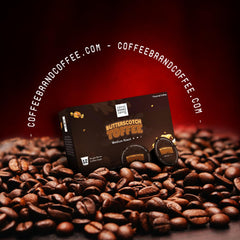 Coffee Brand Coffee primer plano de cápsula K-Cup que resalta sello de frescura