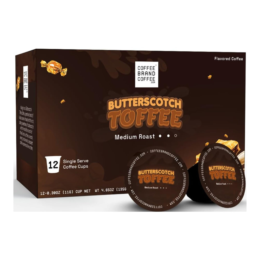 Coffee Brand Coffee frontal de caja mostrando 12 K-Cups y beneficio conveniencia