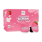 Coffee Brand Coffee caja frontal mostrando Strawberries 'n Cream y conveniencia