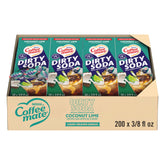 Coffee mate caja dispensadora frontal mostrando 200 monodosis y orden