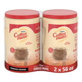 Coffee Mate lata frontal mostrando presentación a granel y conveniencia