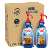 Nestle Coffee-mate vista frontal del envase con bomba mostrando la etiqueta