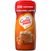 Coffee Mate frente del envase mostrando la marca y beneficio de sabor estable