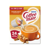 Coffee‑Mate frente del empaque mostrando 24 unidades y conveniencia