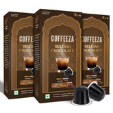 Coffeeza cápsula frontal del paquete mostrando diseño y cantidad, conveniencia inmediata