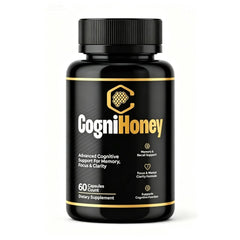 CogniHoney frasco frontal mostrando el envase y la etiqueta, facilita identificación