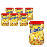 Cola Cao frente pack mostrando los seis frascos para abastecimiento familiar