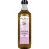 Colavita botella frontal mostrando etiqueta y aroma tostado, mejora platos