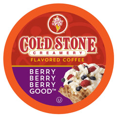 Cold Stone Creamery Beverages frontal del paquete mostrando 40 cápsulas y conveniencia
