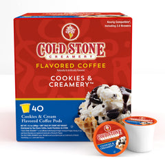 Cold Stone Creamery Beverages detalle de cápsula y etiqueta, garantía de calidad