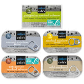 Cole's pack frontal de cinco latas mostrando variedad y conveniencia