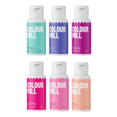 Colour Mill frasco frontal mostrando colores y diseño, facilita identificación rápida
