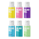 Colour Mill pack frontal mostrando seis colores vibrantes y beneficio de selección variada