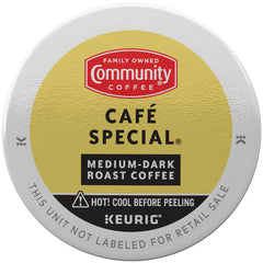 Community Coffee cápsula K-Cup en primer plano evidenciando sello de frescura