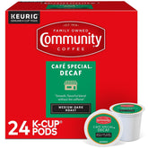 Community Coffee vista frontal del empaque mostrando 24 cápsulas y marca