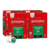 Community Coffee frente del empaque mostrando cápsulas, presentación clara y almacenamiento fácil