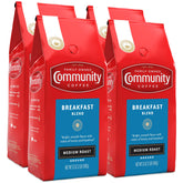 Community Coffee paquete frontal mostrando bolsa de 32 oz promocionando ahorro