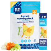 Cookstix frente del sobre mostrando el diseño y conveniencia del paquete