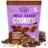 COOPER STREET empaque frontal mostrando biscotti y beneficio crujiente