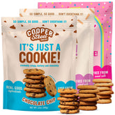 COOPER STREET frontal del pack de tres bolsas mostrando sabores y beneficios