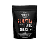 Cooper's Cask frente de bolsa mostrando marca y etiqueta, transmite confianza