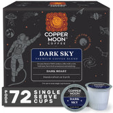 Copper Moon caja frontal mostrando 72 cápsulas y conveniencia