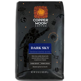 Copper Moon empaque frontal mostrando 2 lb y beneficios de tueste