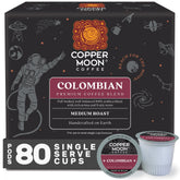 Copper Moon frente del empaque con 80 cápsulas, conveniencia y cantidad