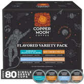 Copper Moon frontal del paquete mostrando 80 cápsulas y variedad