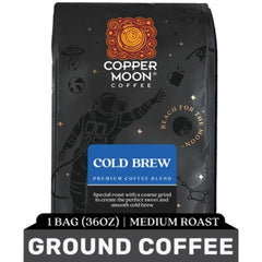 Copper Moon primer plano de la textura del molido grueso para extracción fría