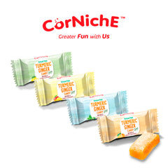 Corniche caramelo en mano listo para consumir, práctico y portable