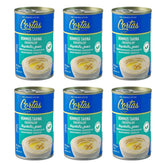 Cortas hummus tahini lata frontal mostrando etiqueta auténtica y conveniencia