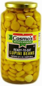 Cosmos frasco frontal de altramuces listo para consumir, práctico y abundante