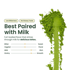 crafti matcha batido con espumador manual, mezcla homogénea rápida