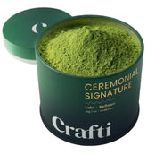 Crafti envase frontal mostrando matcha puro y diseño claro