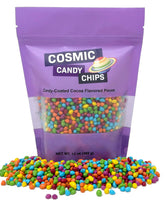 crait bolsa frontal mostrando chips arcoíris, ideal para decorar postres