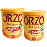 Crastan 1870 lata frente mostrando etiqueta orgánica y diseño italiano