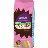 Crazy Cups frente del paquete 10 oz mostrando diseño y sabor chocolate