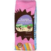Crazy Cups bolsa frente 10 oz mostrando el diseño y sabor chocolate coco