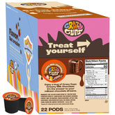 Crazy Cups frente de caja mostrando 22 cápsulas y conveniencia