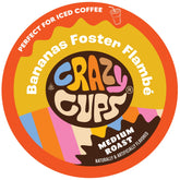 Crazy Cups frente del empaque mostrando 22 cápsulas, conveniencia y variedad