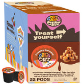 Crazy Cups envase frontal mostrando marca y 22 cápsulas, conveniente para el hogar