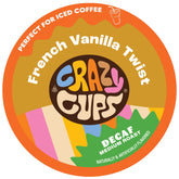 Crazy Cups empaque frontal mostrando 22 cápsulas y beneficios visibles