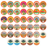 Crazy Cups paquete frontal mostrando 40 cápsulas y variedad de sabores, conveniencia diaria