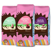 Crazy Cups vista frontal del pack con tres bolsas, opción de regalo